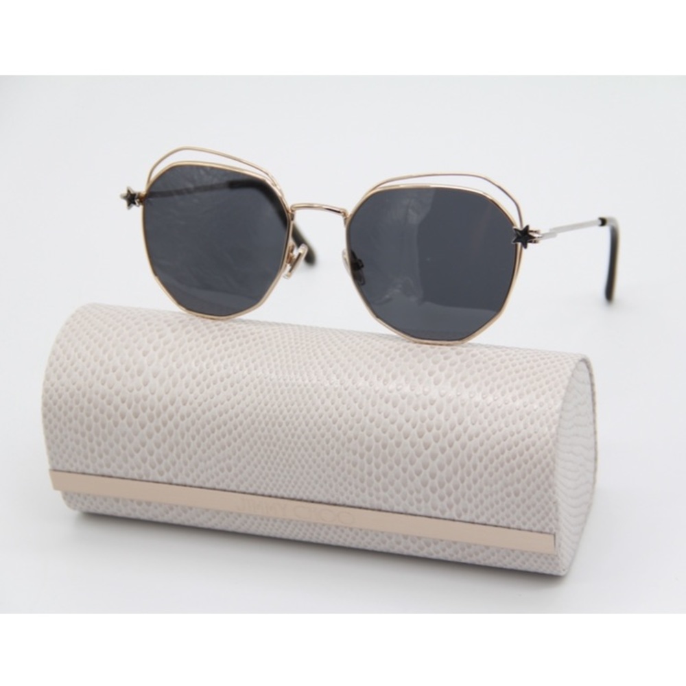 NEW JIMMY CHOO SUNGLASSES JIMMY CHOO FRANNY/S J5G GOLD GREY EYEWEAR JIMMY CHOO
